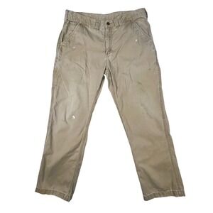 Vtg Carhartt Carpenter Pant Men 38x32 Relaxed Fit Thrashed Paint Splatter Grunge